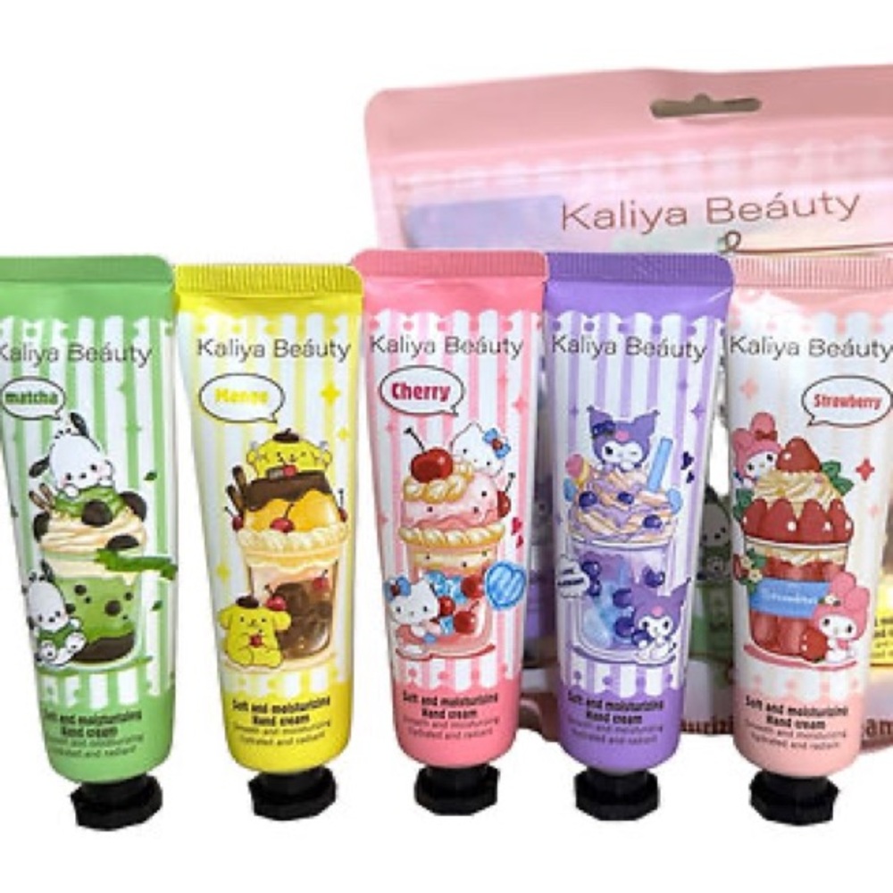 Kaliya Beauty Hello Kitty and Friends Hand Cream 5 piece Set, NEW